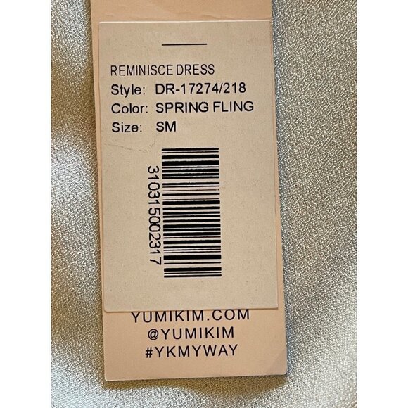 Yumi Kim Ivory Spring Fling Floral Tie Bodice Reminisce Midi Dress‎ Size S - Picture 8 of 8